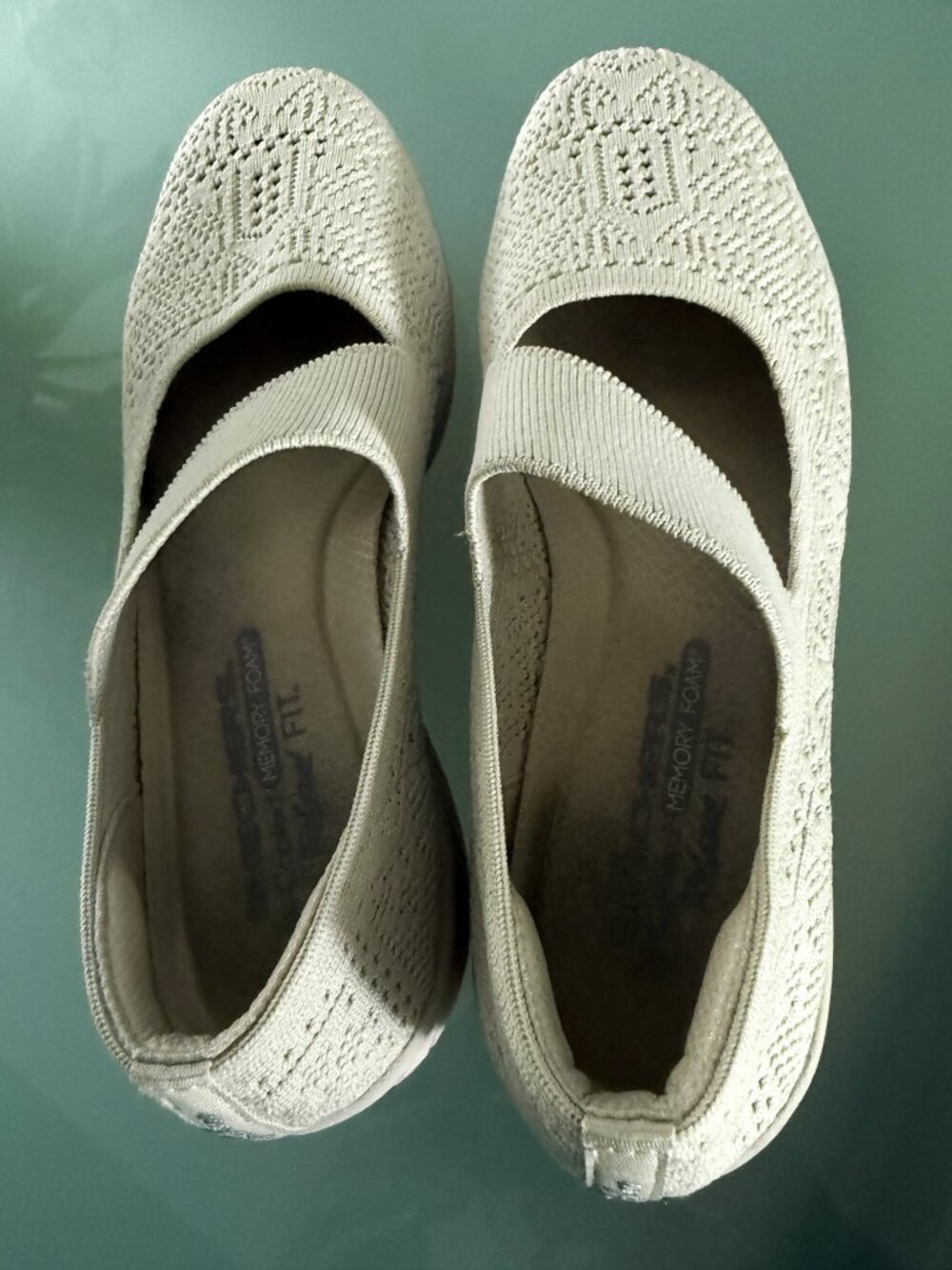 Skechers Up Lifted Shoes Women's tan comfort mesh slip-on loafer size 8,5 - Picture 4 of 6